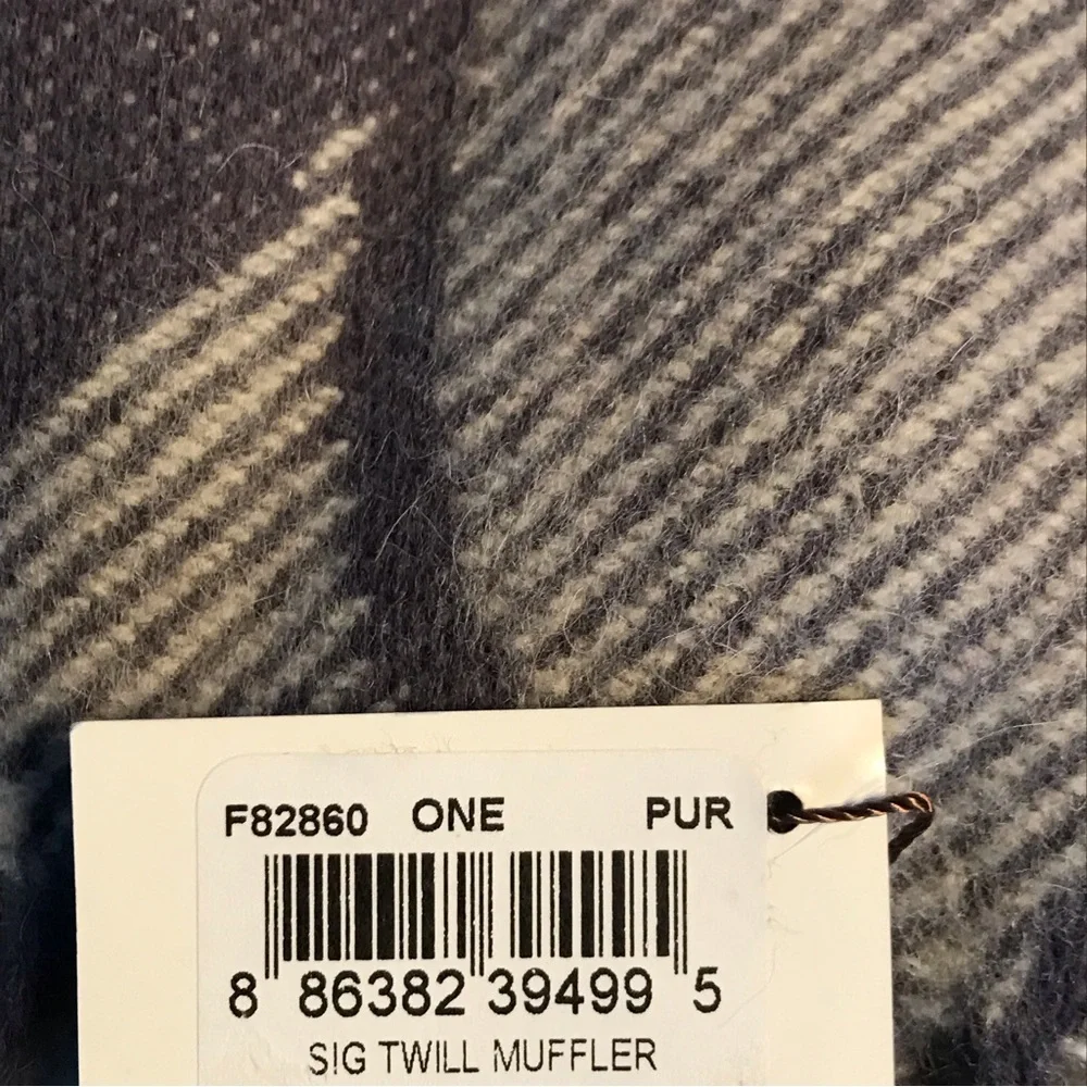 Coach Signature Twill Wool & Cashmere Blend Muffler Scarf NWT - Picture 6 of 6